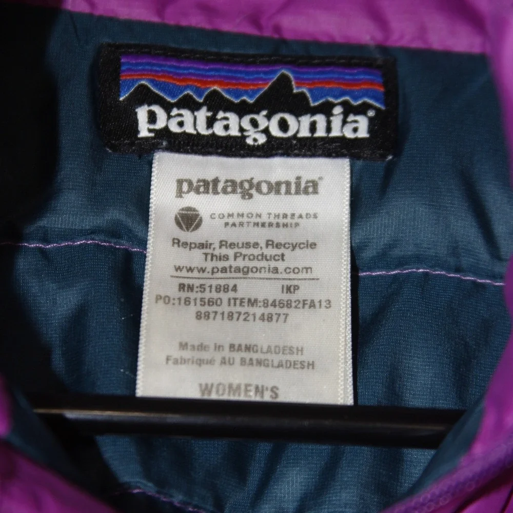 Patagonia Down Sweater‎ Jacket Womens S Purple 84682FA13 Puffer Coat